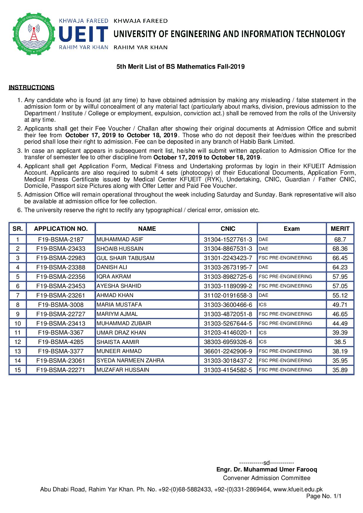 5th Merit List of BS Mathematics Fall-2019-page-001