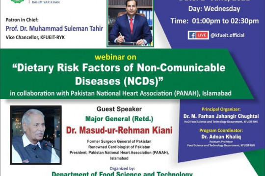 Dietary Risk Factor on NCDs by Surgeon General Dr. Masud Kiani and PANAH