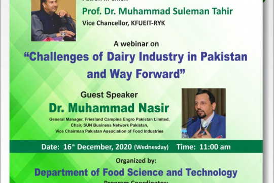 Challenges in Dairy Industry of Pakistan and way forward by Dr M Nasir 