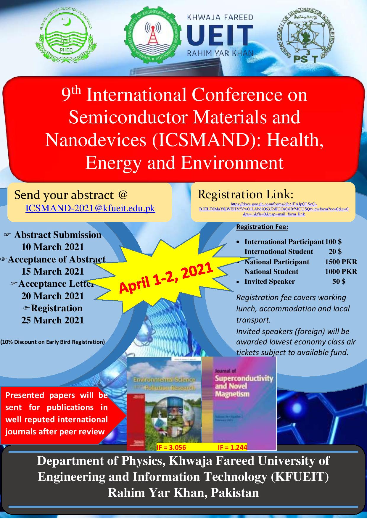 Page 1 - 9th ICSMAND-2021 @ KFUEIT (Updated brochure) - Final - 1