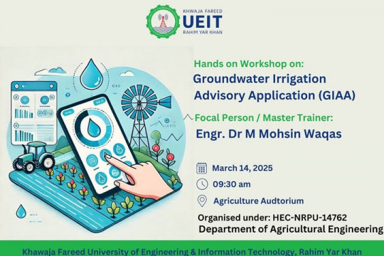 One Day Hands on Training Workshop on "Groundwater Irrigation Advisory Application (GIAA)"