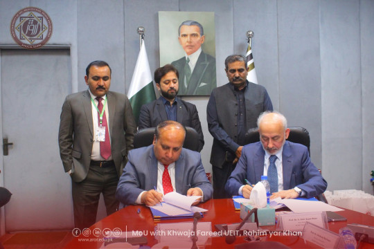 KFUEIT Signs MoU with Aror University of Art, Architecture, Design & Heritage Sukkur